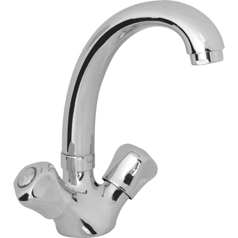 4503-17 Kuğu Lavabo Bataryası Lüks, Krom