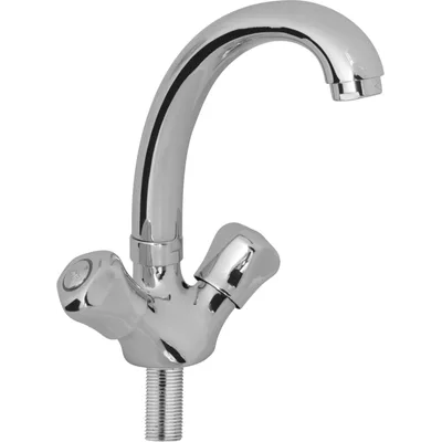3203-27 Kuğu Lavabo Bataryası Kuyruklu Lüks, Krom