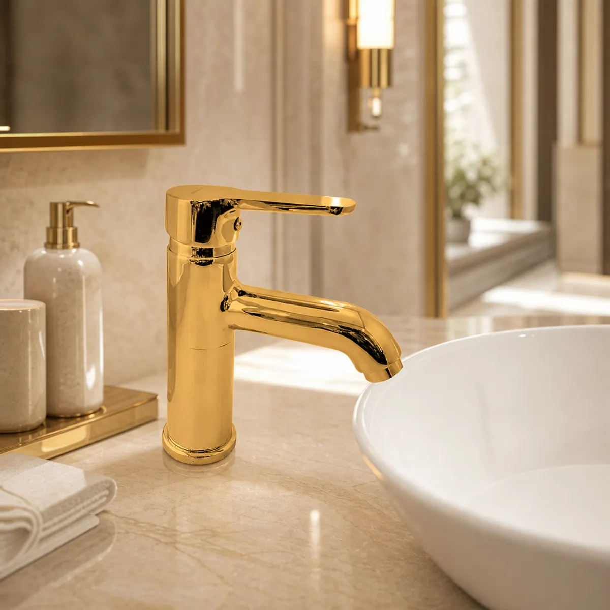 7101-02 Lavabo Bataryası Altın — Uygulama görseli