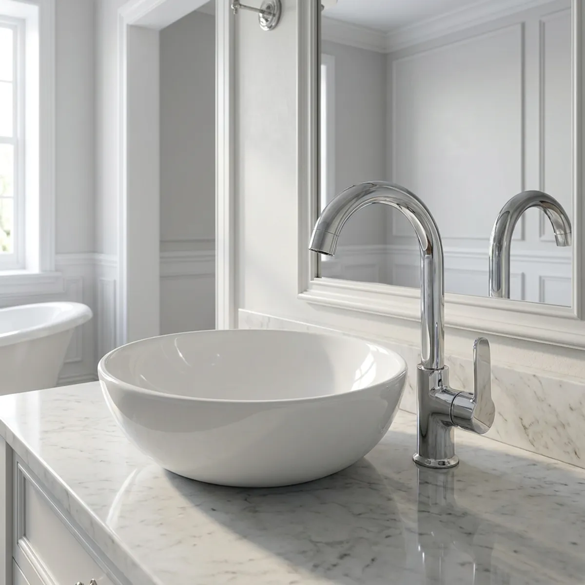 8002 Kuğu Lavabo Bataryası — Uygulama görseli