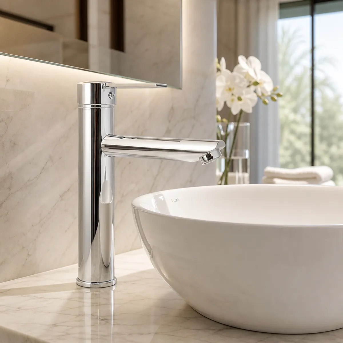 8111-28 Yüksek Lavabo Bataryası — Uygulama görseli
