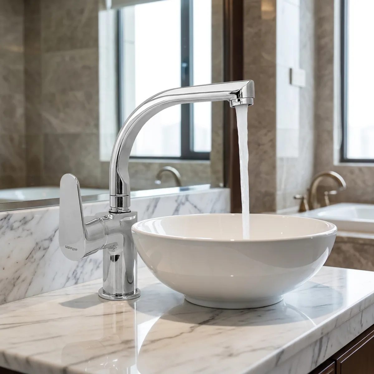 8202 Kuğu Lavabo Bataryası — Uygulama görseli