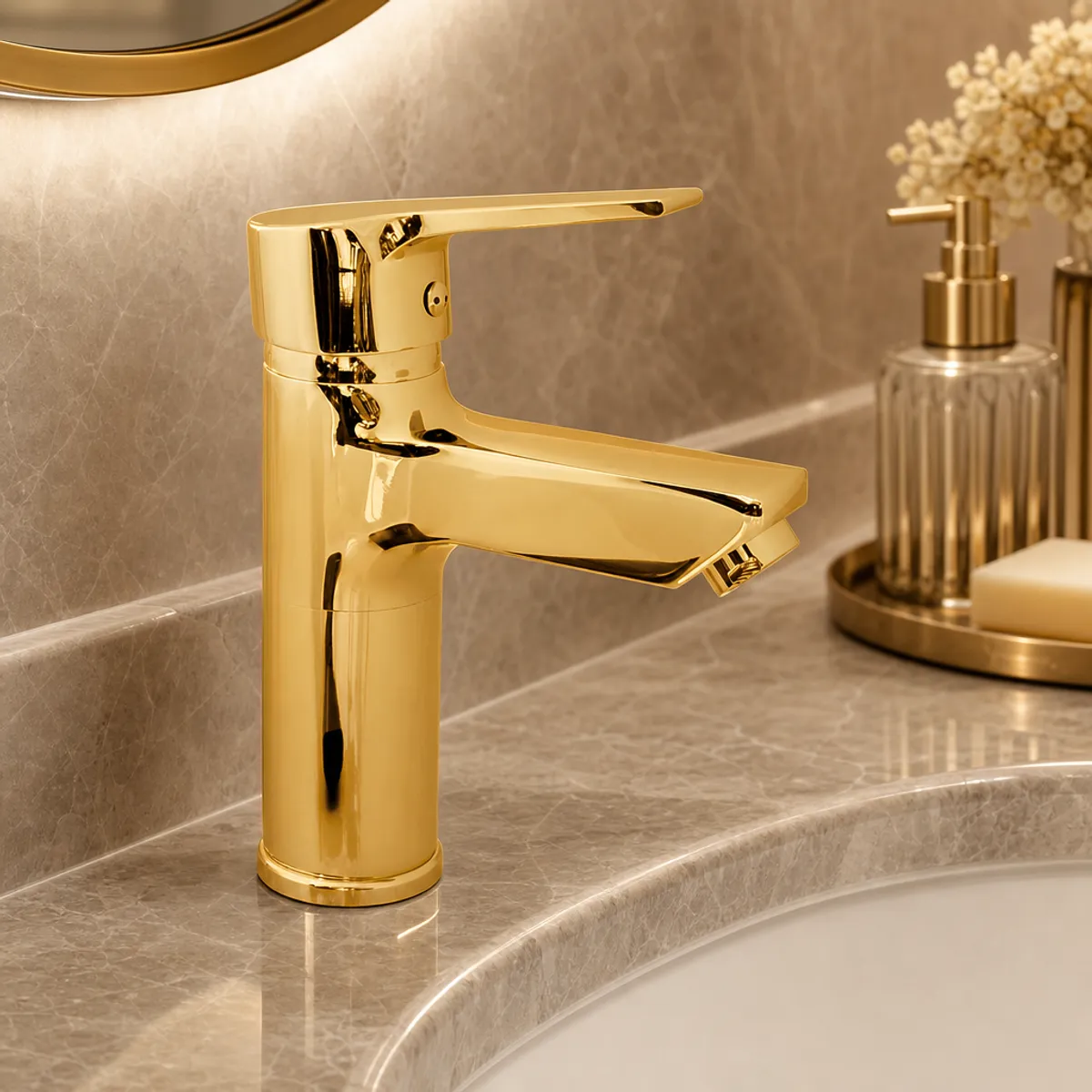 9601-02 Lavabo Bataryası Altın — Uygulama görseli